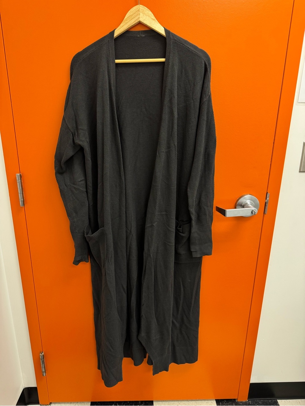 Lululemon Long Open-Front Cardigan Sweater - Charcoal